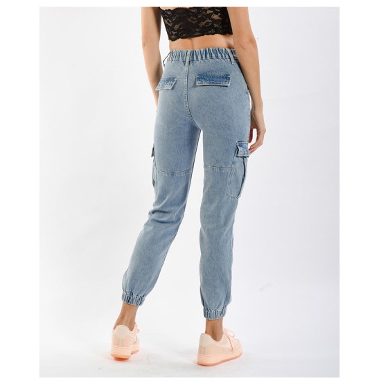 High Waist Side Pocket Jeans Spring Autumn Harem Denim High Waist Side Pocket Jeans Spring Autumn Harem Denim