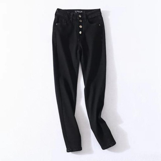 Stretch High Waist Jeans Skinny Slim Washed Denim Pencil Pants Stretch High Waist Jeans Skinny Slim Washed Denim Pencil Pants