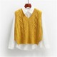 Vest Women Solid Short Loose Trendy Style Sleeveless