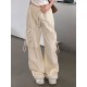 Women Y2K Cargo Pants Casual High Waist Big Pockets Hip Hop Trousers