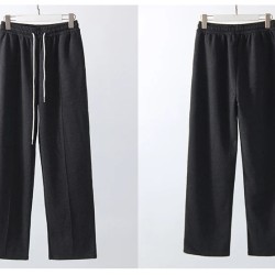 Wool Pants With Fleece Trousers High Waist Velvet Straight Leg Pants