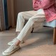 Capris Wide Leg High Waist Chenille Thicken Corduroy Ankle-Length Trousers
