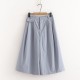 Cotton Midi Wide Leg Baggy Cropped Skirt Pants