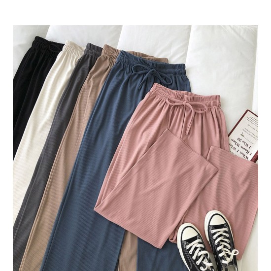 Style Wide Leg Long Pants Women Female Pants High Waist Trousers